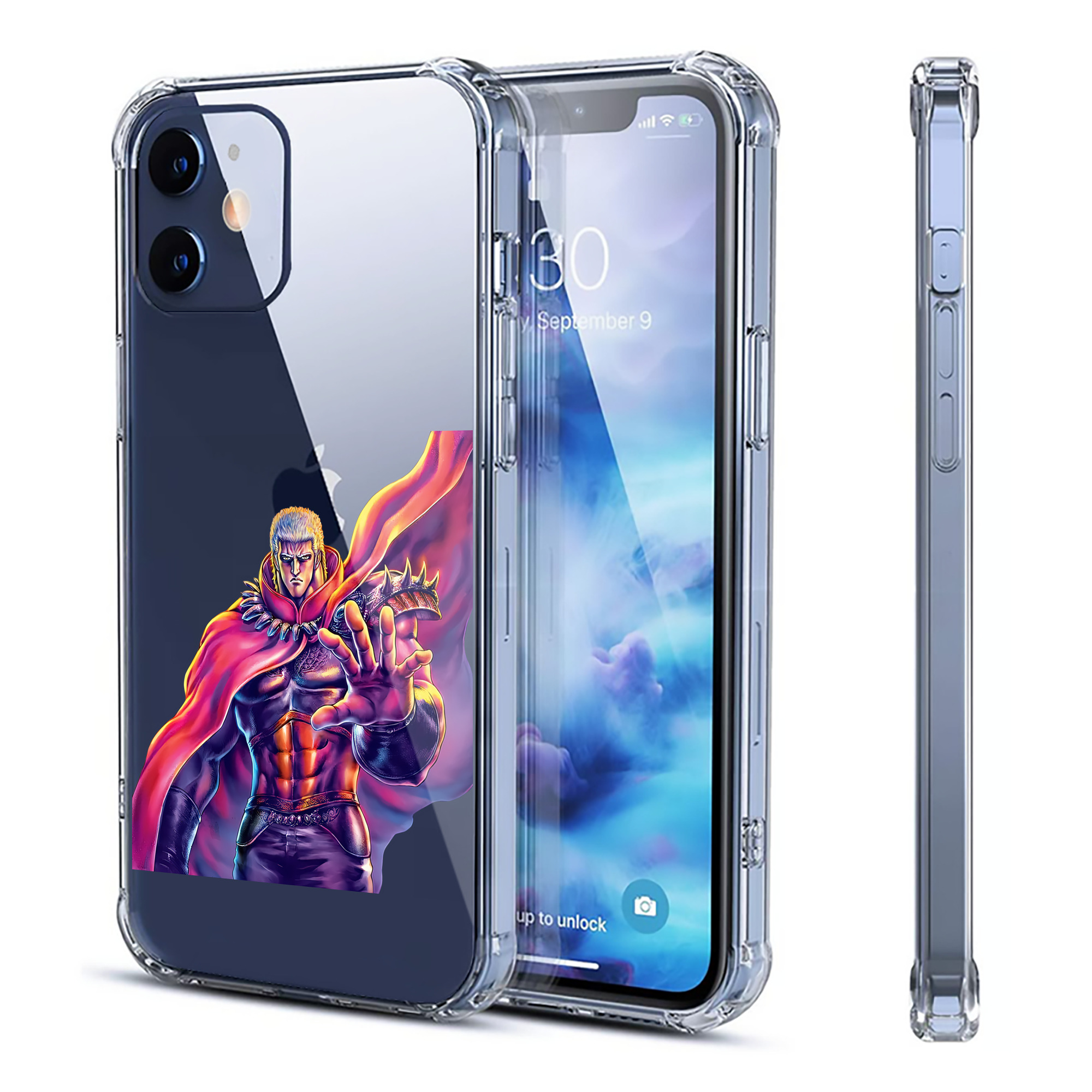 （画像用） 北斗の拳 Fist of the North Star 【iPhone 12シリーズ対応】透明スマホケース（クリアソフトケース）